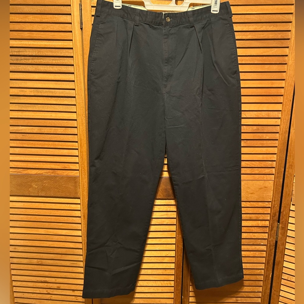 Polo Ralph Lauren Pleated‎ Front Chino Pants Navy Blue Classic Fit Pants